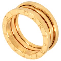 ブルガリ BVLGARI ビーゼロワン 3バンド リング 指輪 #51 K18YG 8.3g イエローゴールド B-zero1 ユニセックス【中古】