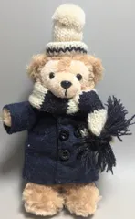 東京ディズニーシー ぬいぐるみバッジ ダッフィー(紺コート/マフラー/白ニット帽) 2008