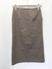 ◇ ⊇ BEAUTY&YOUTH ビューティ&ユース シンプル 膝下丈 タイト スカート サイズS ブラウン レディース E  【1411130018435】