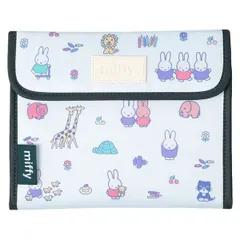 母子手帳ケース キャラクター ファスナーじゃばら | ミッフィーフレンズ：190420720 miffy うさちゃん どうぶつ かわいい プレママ パパ マルチケース パスポート ジャバラ 通帳 診察券 カード お薬手帳ケース チケットケース かわいい