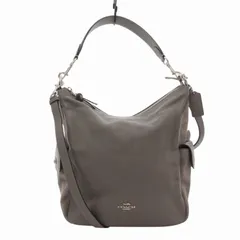 コーチ COACH C1522 ペニー ショルダーバッグ クロスボディ ハンドバッグ 2WAY レザー スエード 切替 シルバー金具 グレー /FT