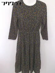 ◇ ROPE PICNIC ロペピクニック 花柄 フラワー 長袖 ロング ワンピース サイズ38 ブラック イエロー マルチ レディース  【中古】 【1201130003216】