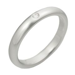 ティファニー TIFFANY&Co. 1Pダイヤモンド スタッキング バンド リング 10.5号 Pt950 仕上済