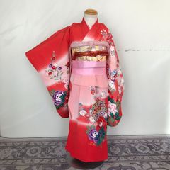 子供用 着物 桜柄 赤色 七五三 新品未使用 しつけ付き - メルカリ
