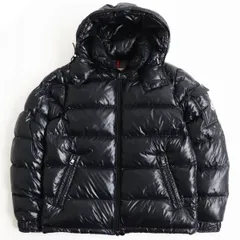 美品●19-20AW MONCLER モンクレール MAYA/マヤ ロゴワッペン付き フーデッドダウンジャケット ブラック系 1 正規品 メンズのサムネイル