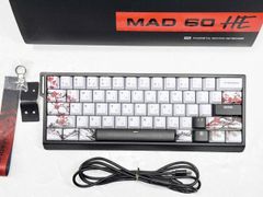 【HY】【新品】MADLIONS 60%ゲーミングキーボード FGG プラムブロッサム MAD60HE 磁気ホールセンサースイッチ 日本語61キー[送料無料(一部地域を除く)]HY002