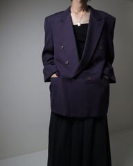 1990s double breasted tailored jacket purple 80年代 90年代 ダブル ブレステッド テーラードジャケット 紫 パープル