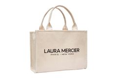 新品　ローラメルシエ　ミニキャンバストートバッグ ライトタン オフホワイト ベージュ LAURA MERCIER