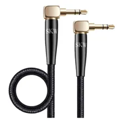 SKW AUXオーディオケーブル 3.5mm 両方L型 3m