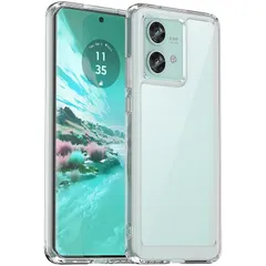 FINON Motorola Edge 40 Neo ケース カバー スマホケース クリア クリアケース ハイブリッド ケース 指紋認証可能モデル 耐衝撃 シンプル (クリア) 0のサムネイル