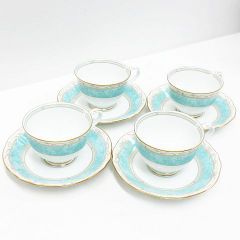 Noritake ノリタケ ハナレイク 華麗句 カップ＆ソーサー 4客セット 口径約9cm Y6578C/1567-1 箱付き Z0021-0522①