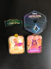 4点 ディズニーロルカナ交流会 ピンバッジ ラプンツェル くまのプーさん ピンズ