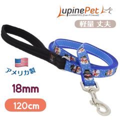 【スノービル柄】18mm幅　120cmリード　アメリカ製　軽量　登山用で丈夫　LUPINE 　中型犬　大型犬　リタイア　製造終了デザイン