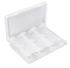 3DSカードケース 最大22枚収納 SD2枚/microSD2枚 ペン2本 クリアホワイト ソフト 収納ケース[定形外郵便、送料無料]mer003