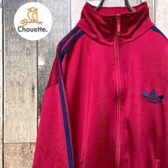 《人気デザイン》アディダスオリジナルス adidas originals 赤☆トラックジャケット XL トラックトップ ジャージ 刺繍ロゴ デカロゴ ビッグロゴ トレフォイル スリーストライプ ファイヤーバード YKKジッパー ビッグシルエット レッド j1