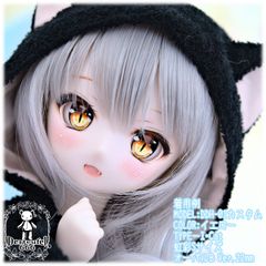 レジンアイ(22㎜相当)Type I-Cat(オーバルB Ver./虹彩Sサイズ)イエロー　ご注文後4日～20日頃発送予定