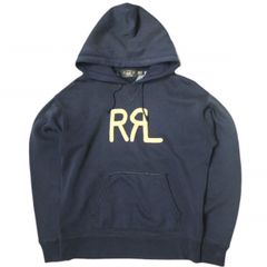 RRL ダブルアールエル Logo Fleece Hoodie ロゴフリースフーディ 782897581001 XL Navy Double RL 裏起毛 スウェットプルオーバーパーカー トップス g21871