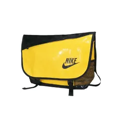 NIKE ナイキ エナメル メッセンジャー バッグ ショルダー イエロー BAG deck