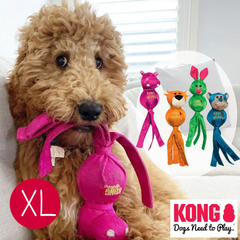[XLsize] 犬用 ボール コングウァバ ウバ アニマル/動物 丈夫 ナイロン 噛むおもちゃ 人気 小型犬 大型犬 中型犬 柴犬 かわいい 人気 テニスボール KONG WubbaRomp-n-Roll ロンプンロール ジョリーボール ロープ おもちゃ