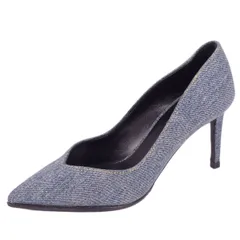 サンローラン パリ SAINT LAURENT PARIS パンプス ポインテッドトゥ ヒール デニム シューズ レディース 34(21cm相当) インディゴブルーのサムネイル