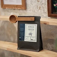 【メール便配送】メジャー＆クリップスプーン(コーヒーメジャースプーン コーヒー豆 計量スプーン 木製 スプーン クリップ付 クリップ式 グラノーラ 袋 閉じる 袋留め おしゃれ かわいい 珈琲豆 軽量 キッチン雑貨)