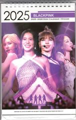 韓国 K-POP☆BLACK PINK ブラックピンク☆2025年　2026年　カレンダー 　卓上カレンダー フォト デスク カレンダー　ステッカー付
