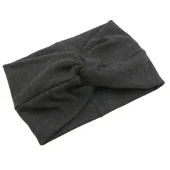 【チャコール×フリーサイズ】[Cream dot. クリームドット公式] ヘアアクセサリー レディース ヘアターバン ヘアバンド 大人 リブ素材 幅広 ワイド ひねり 大人カジュアル シンプル 可愛い  ライトグレー 