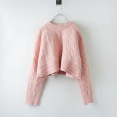 ミラオーウェン Mila Owen ウール混短丈ケーブルニットプルオーバー 0 ピンク /トップス セーター ケーブル編み【2400014375015】