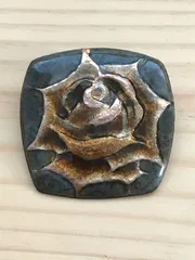 ブローチ ローズ バラ 上品 アンティーク オシャレ ビンテージ感 美品 七宝焼