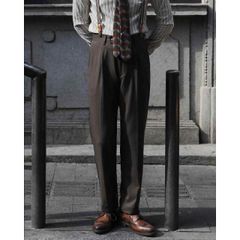 ancellm SHOE CUT SLACKS(D.BROWN) - メルカリ