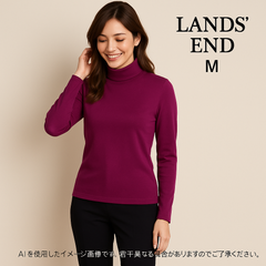 AB0464 【美品】LANDS’ END ランズエンド コットン100% タートルネックカットソー Mサイズ 秋 冬
