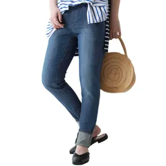 Size:M_Color:ヴィンテージネイビー [n'OrLABEL] 【ひんやり冷感UVカットデニムレギパン】 レディース デニム レギパン オシャレウォーカー osharewalker オシャレお洒落 春夏 ボトムス スキニー パンツ UVカット 紫外線対