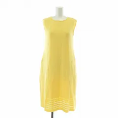 デイジーリンフォクシー DAISY LIN For FOXEY 22年製 ワンピース ニット ノースリーブ ひざ丈 38 S 黄色 イエロー /XZ ■GY19