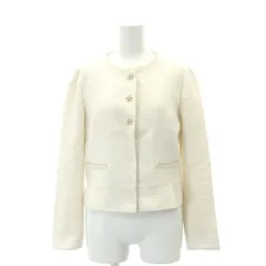 トッカ TOCCA 【消臭&洗える!】PRIMAVERA ジャケット ノーカラー ツイード ラメ 0 オフホワイト /DF ■OS ■SHのサムネイル