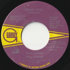 Rick James Ebony Eyes / 1,2,3 (You Her And Me) Gordy US 1714 GF 202389 SOUL ソウル レコード 7インチ 45