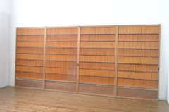 ▼現状販売▼ 夏戸4枚セット アンティーク建具 引き戸 簾戸 簀戸 葭戸 夏障子 御簾戸 葦戸 4～7営業日前後で発送(※修理加工希望の方3ヶ月程で発送) R-064291