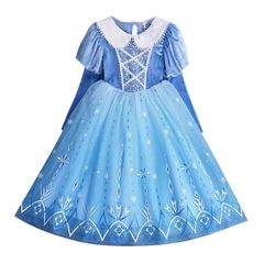 プリンセス風ドレス　氷や雪をイメージするデザインが特徴　ハロウィン、発表会、誕生日会に最適