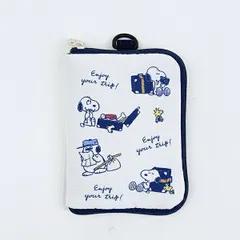 スヌーピー enjoy your trip トラベルスリムウォレット お財布 カードケース SNOOPY