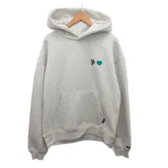 マイ シュガー ベイブ MY SUGER BABE heart patch hoodie パーカー フーディー プルオーバー パッチ L グレー MS1416 ■MET2