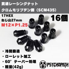 【16個】M12 P1.25 17HEX レーシングナット クロムモリブデン