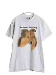 【お得なクーポン配布中!】 90s USA製 ドッグ アート イラスト プリント Tシャツ メンズ レディース М / オールド アニマル 犬 グラフィック キャラクター カットソー