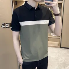 [4XL ]春 コーデ メンズ 用 服 シンプル ファッション オシャレ 大人 かっこいい 紳士服 スリム 半袖 シャツ 夏 ポロシャツ  カジュアル 通勤スタイル 重ね着コーデ ゆったりシルエット さらっと着 普段使い