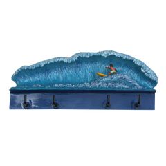 【数量限定】25×11cm 水色 RH-054 トンネルサーファー ウェーブ キーハンガー ロータリーヒロ