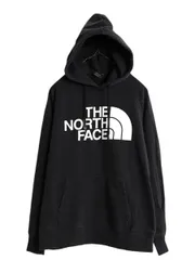 【お得なクーポン配布中!】 US企画 ノースフェイス プリント スウェット フード パーカー レディース M The North Face プルオーバー 裏起毛 トレーナー アウトドア 黒