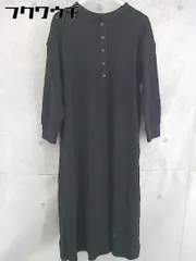 ◇ green label relaxing UNITED ARROWS コットン 長袖 ロング ワンピース サイズF ブラック レディース 【中古】 【1103100015406】