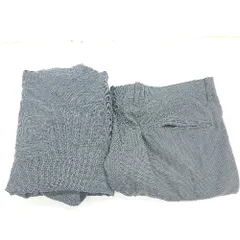 ◇ ⊇ Perfect Suit Factory 背抜き チェック柄 S ジャケット パンツ スーツ サイズ94 ダークグレー ブラック メンズ E  【1409100018691】