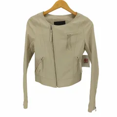 アンタイトル UNTITLED シープレザー ノーカラー ダブルライダース ジャケット レディース JPN：1 のサムネイル