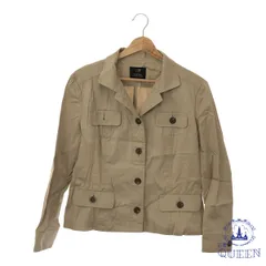 【訳アリ】 23区 ニジュウサンク ジャケット アウター ボタン ポケット カジュアル 長袖 レディース ベージュ 40 901-4442 送料無料 古着