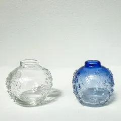 再生手吹きガラス　一輪挿し
