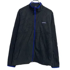 LANDS'END フリースジャケット M ブラック ランズエンド ジップアップ ワンポイント ロゴ アウトドア 古着卸 アメリカ仕入 a702-7399のサムネイル